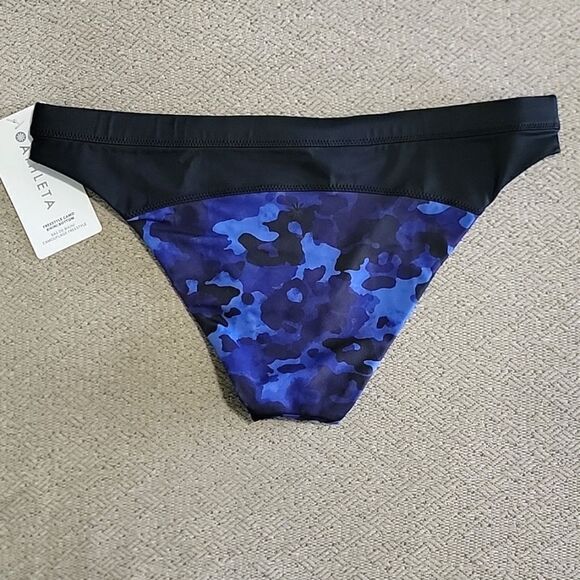 Athleta Blue Freestyle Camo Cheeky Swimsuit Bikini Bottom - Size Medium - Picture 4 of 14